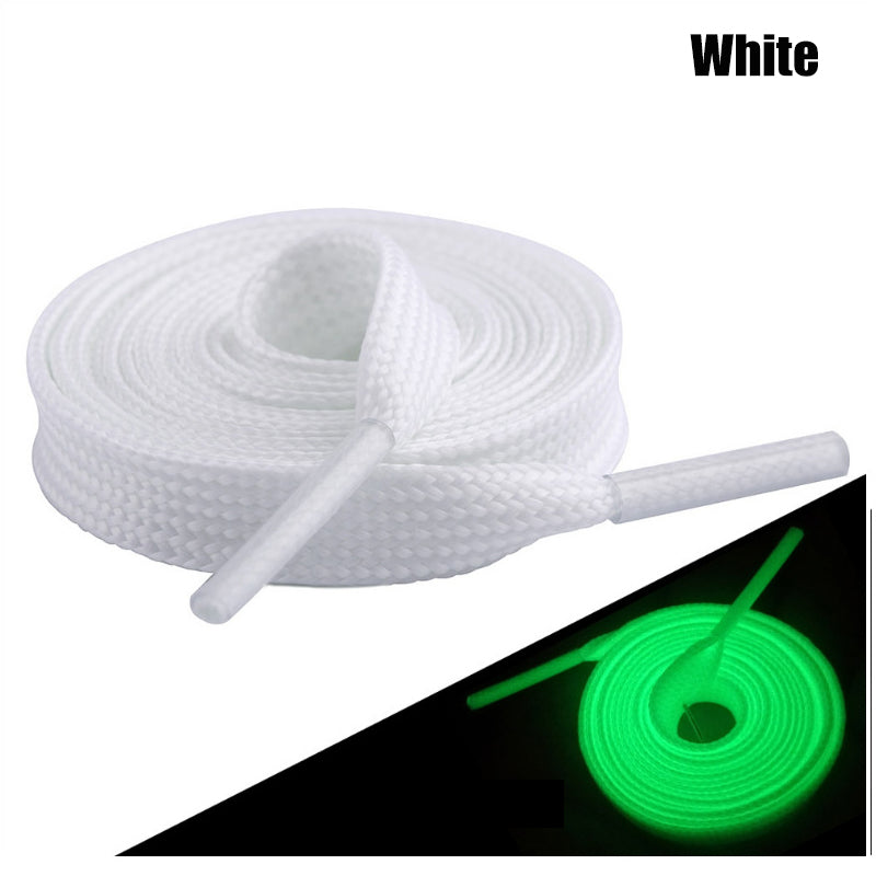 Luminous Reflective Shoelaces for Night Sports 120cm white by HitMyNeed
