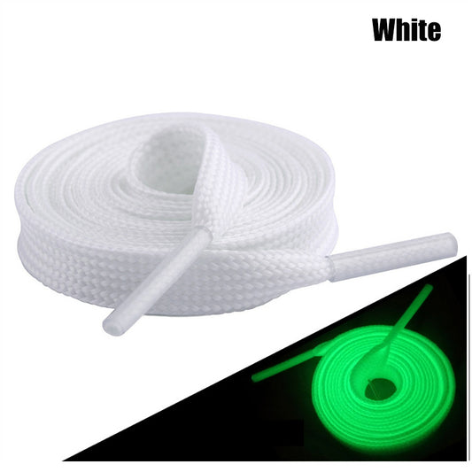 Luminous Reflective Shoelaces for Night Sports 120cm white by HitMyNeed