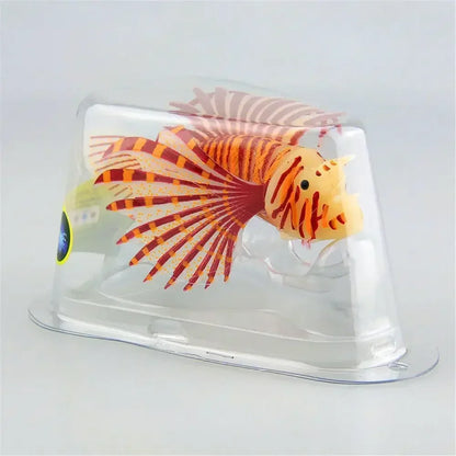 Luminous Silicone Lionfish Aquarium Ornament fish-brown by HitMyNeed