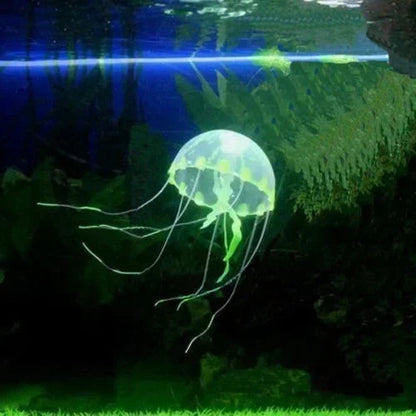 Luminous Silicone Lionfish Aquarium Ornament jellyfish-green by HitMyNeed