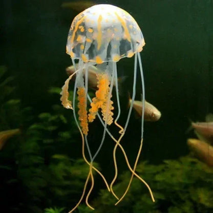 Luminous Silicone Lionfish Aquarium Ornament jellyfish-orange by HitMyNeed
