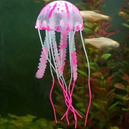 Luminous Silicone Lionfish Aquarium Ornament jellyfish-pink by HitMyNeed