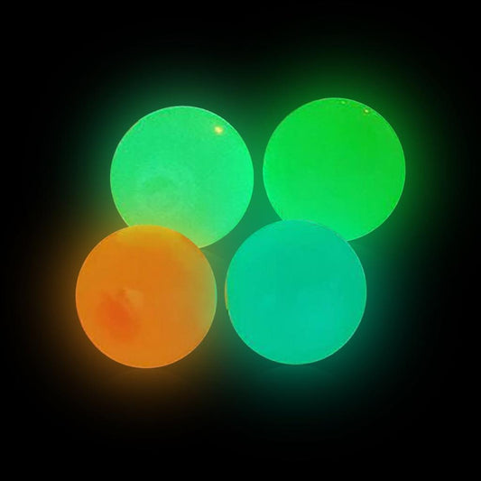 Luminous Sticky Wall Balls Set of 4 - Glow Throw Toys by HitMyNeed