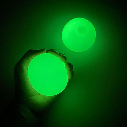 Luminous Sticky Wall Balls Set of 4 - Glow Throw Toys by HitMyNeed