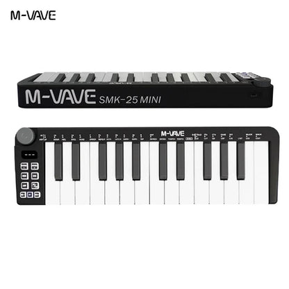 M-VAVE SMK-25 II 25-Key Wireless MIDI Pad Controller smk-25-mini-black by HitMyNeed