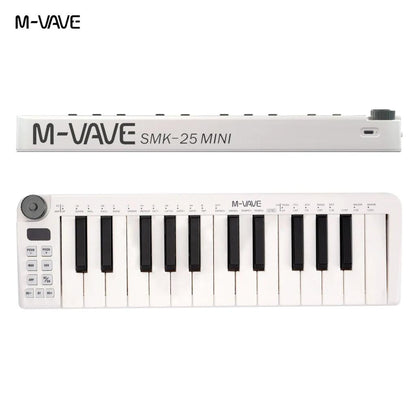 M-VAVE SMK-25 II 25-Key Wireless MIDI Pad Controller smk-25-mini-white by HitMyNeed