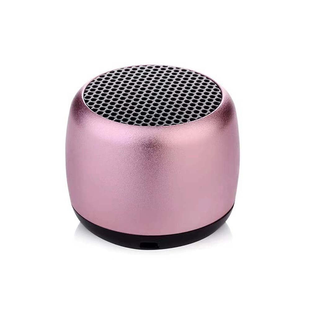 M1 Portable Bluetooth Speaker with Mic and Subwoofer pink by HitMyNeed