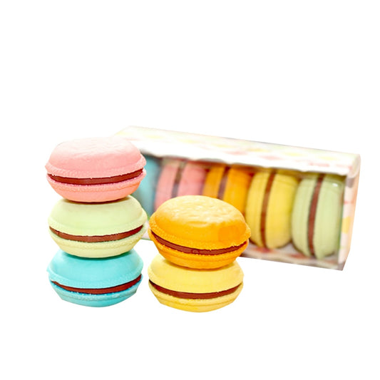 Macaron Erasers Set of 5 - Colorful School Supplies by HitMyNeed