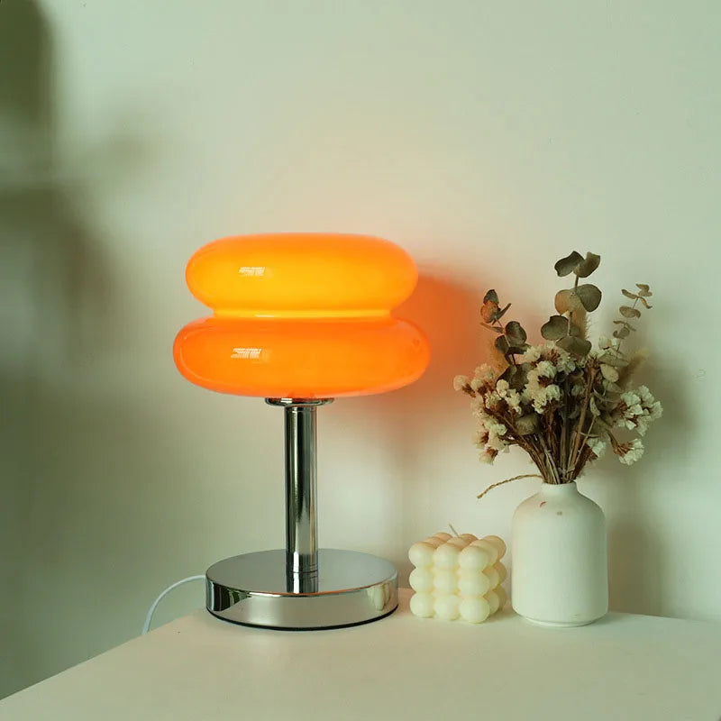 Macaron Glass Table Lamp with Trichromatic Dimming by HitMyNeed