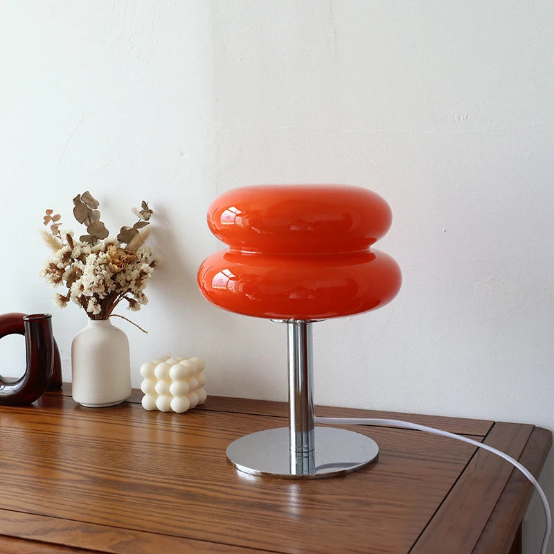 Macaron Glass Table Lamp with Trichromatic Dimming by HitMyNeed