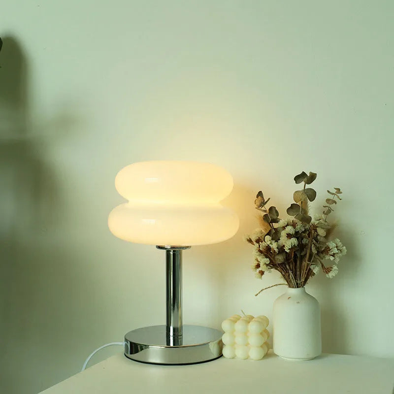 Macaron Glass Table Lamp with Trichromatic Dimming by HitMyNeed