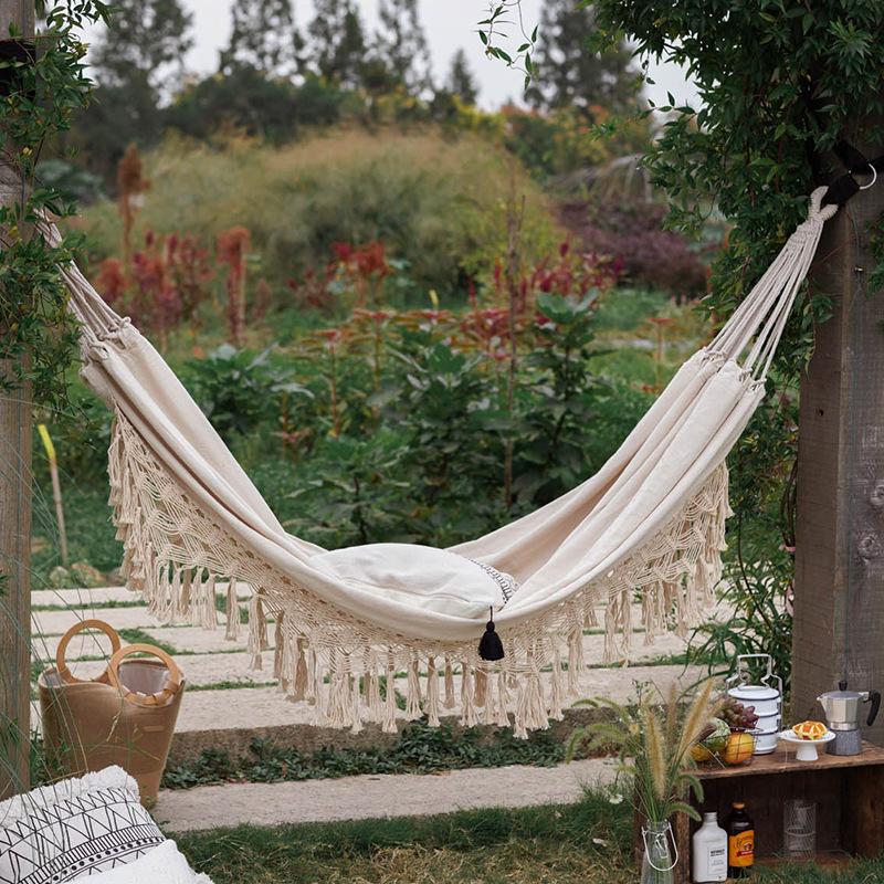 Macrame Hammock Outdoor Swing for Two by HitMyNeed