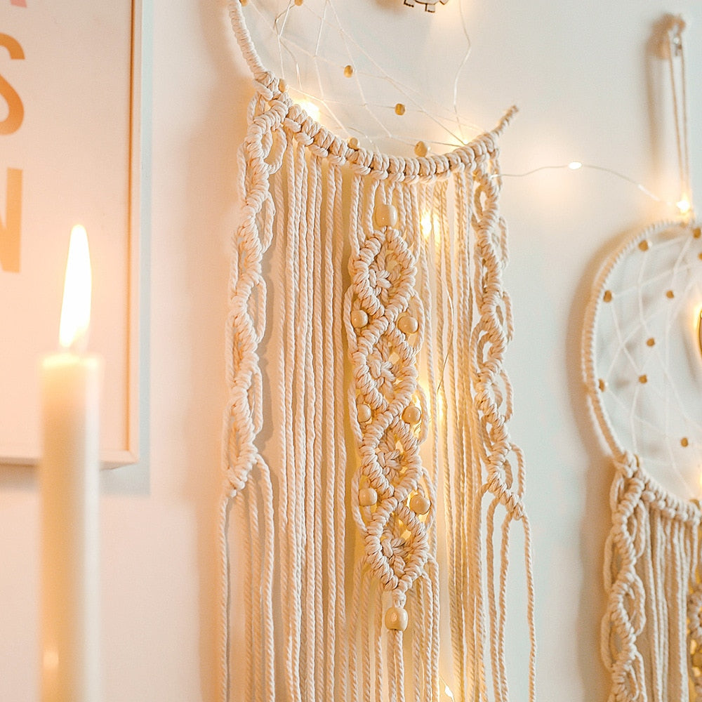 Macrame Moon Wall Hanging Dreamcatcher Decor by HitMyNeed