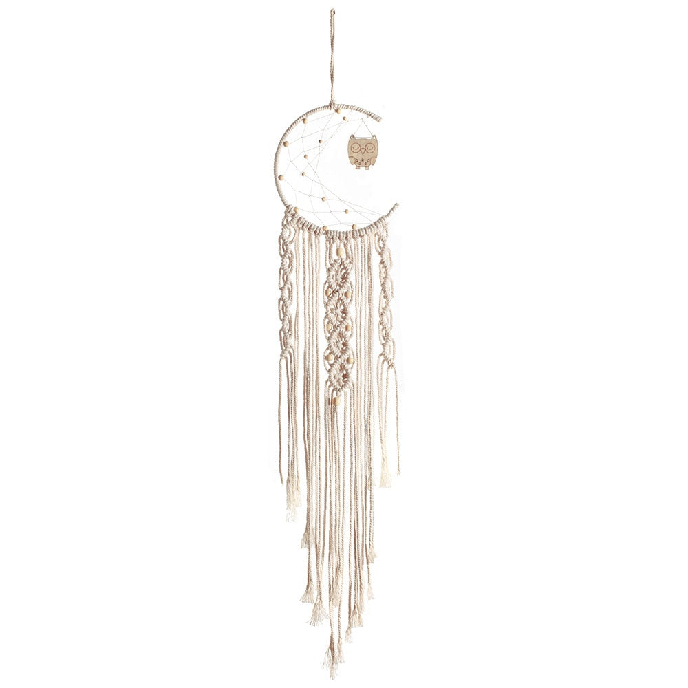 Macrame Moon Wall Hanging Dreamcatcher Decor by HitMyNeed