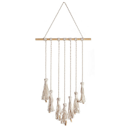 Macrame Photo Display with 20 Wooden Clips by HitMyNeed