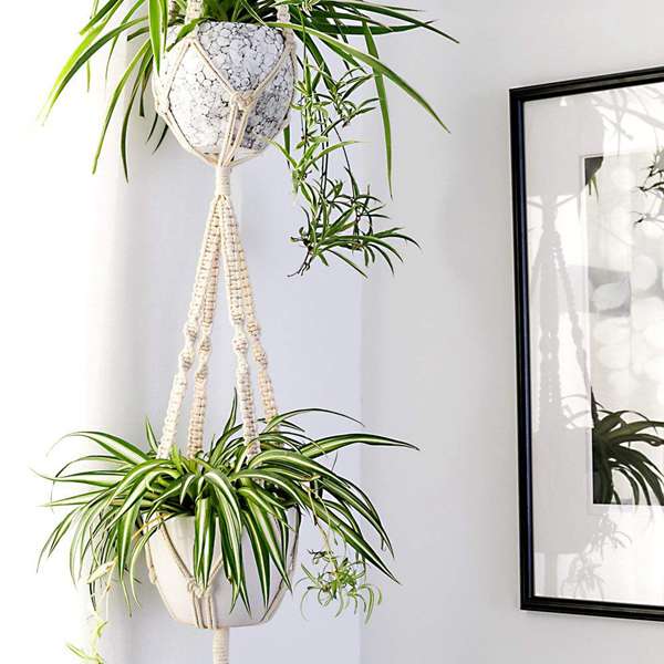 Macrame Plant Hanger Set of 4 for 7" Pots by HitMyNeed
