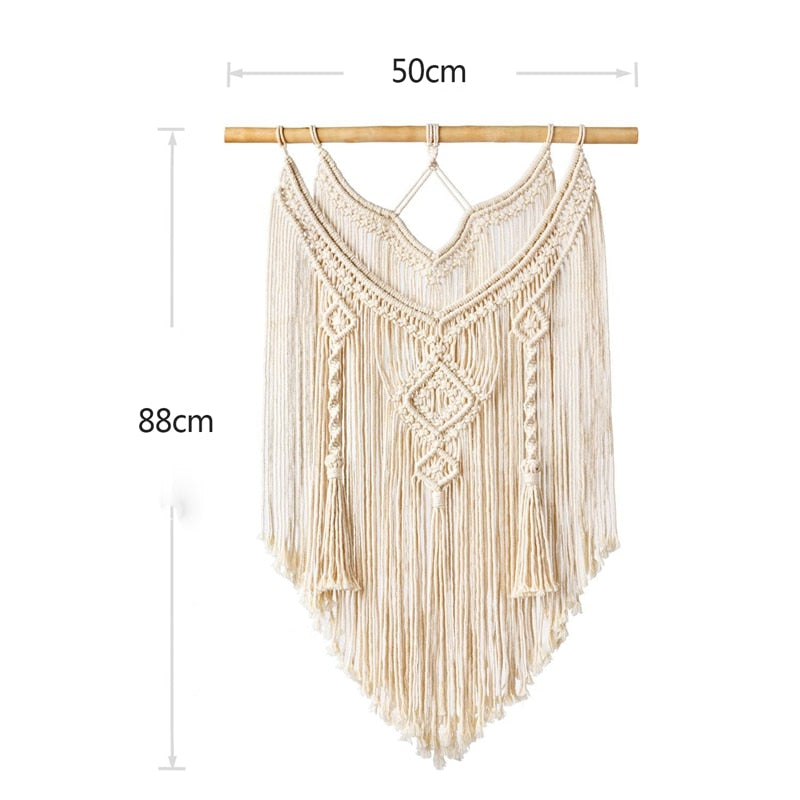 Macrame Tapestry Wall Hanging Decor, 50 x 88 cm by HitMyNeed