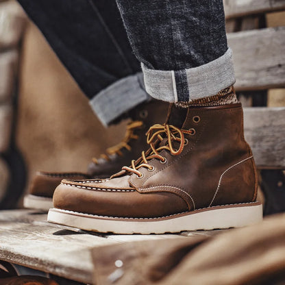 Maden Vintage 875 Men's Leather Ankle Work Boots 38-eur by HitMyNeed