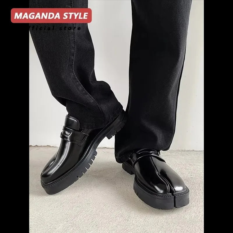 Maganda Tabi Split Toe Leather Loafers Unisex by HitMyNeed