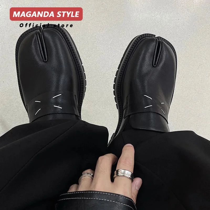 Maganda Tabi Split Toe Leather Loafers Unisex by HitMyNeed