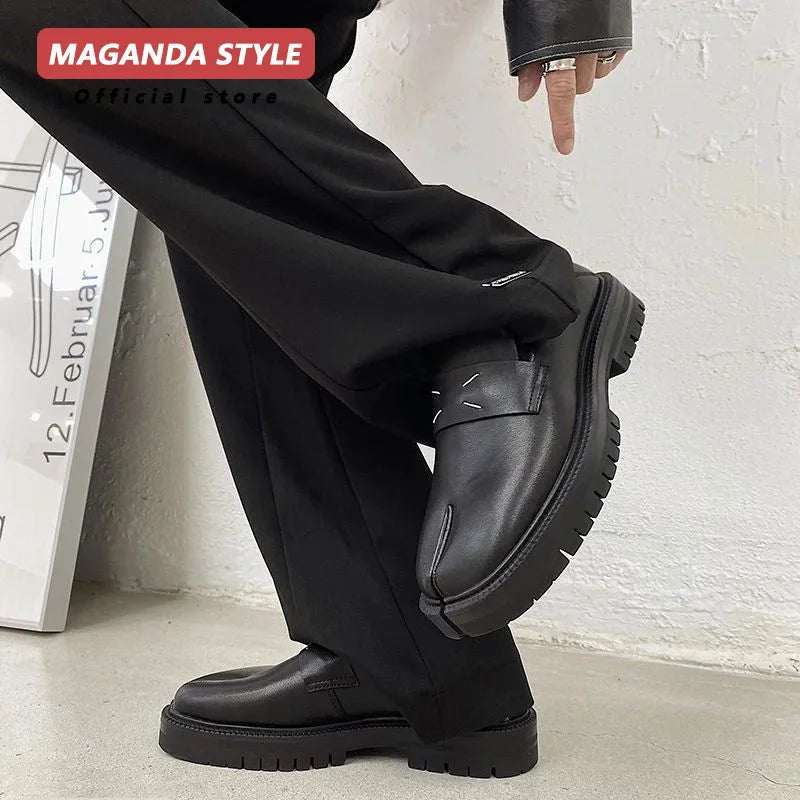 Maganda Tabi Split Toe Leather Loafers Unisex by HitMyNeed