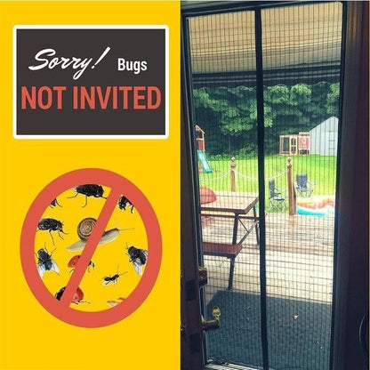 Magic Mesh Magnetic Screen Door - Black, 2050 x 1005mm by HitMyNeed