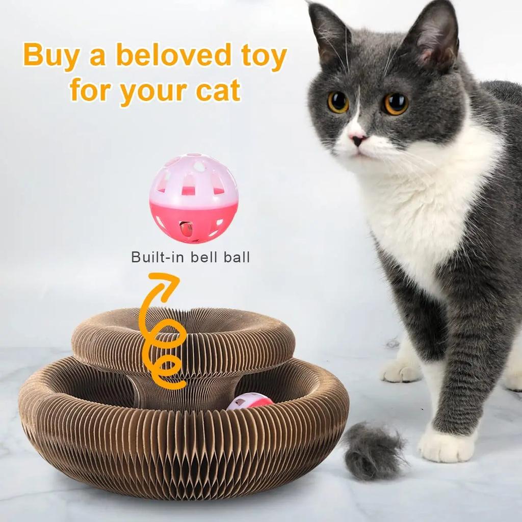 Magic Organ Round Cat Scratcher & Toy by HitMyNeed