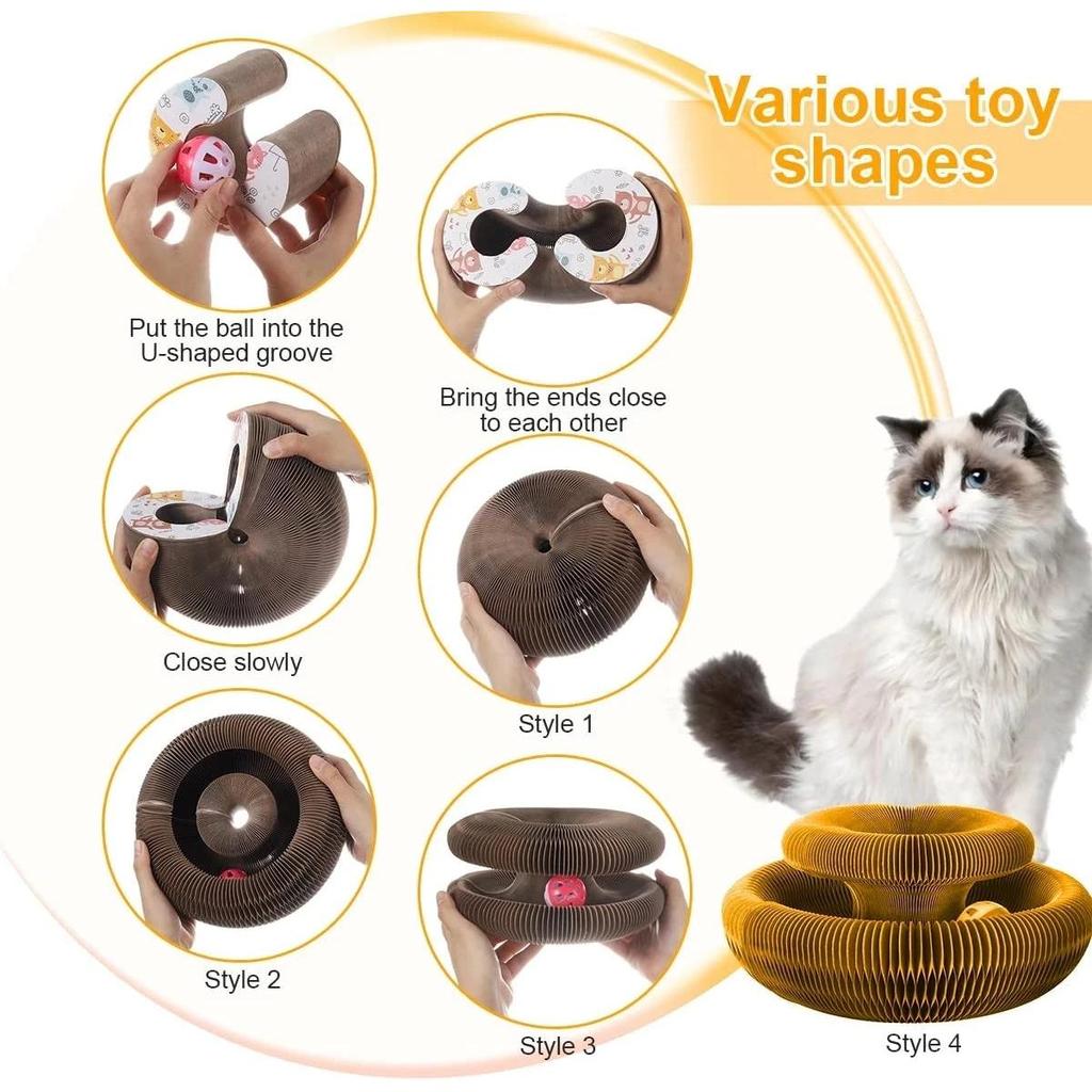 Magic Organ Round Cat Scratcher & Toy by HitMyNeed