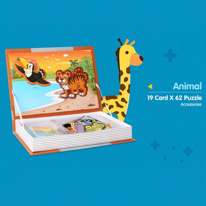 Magnetic Activity Book for Kids animals by HitMyNeed