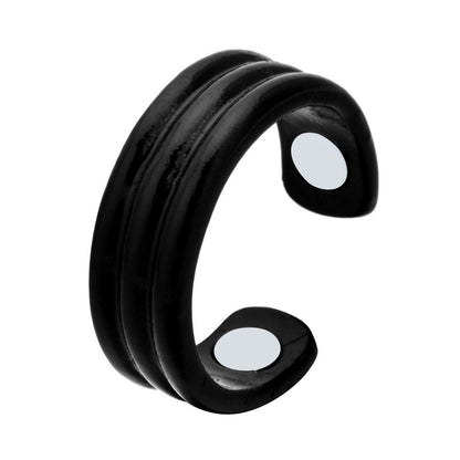Magnetic Acupressure Anti-Snoring Ring Sleep Aid black01 by HitMyNeed