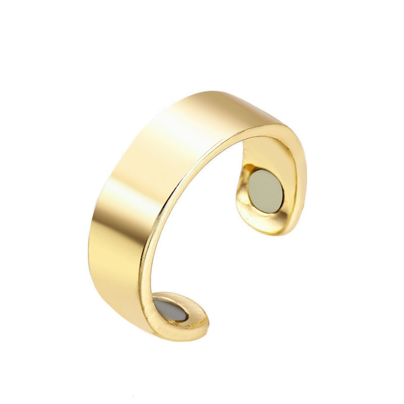 Magnetic Acupressure Anti-Snoring Ring Sleep Aid golden by HitMyNeed