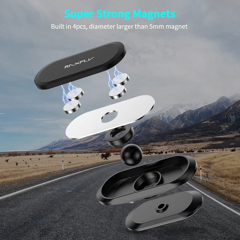 Magnetic Adhesive Car Phone Mount, 360° Rotation by HitMyNeed