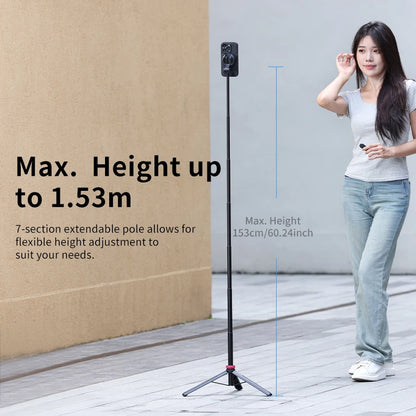 Magnetic Bluetooth Selfie Stick Tripod for Phones by HitMyNeed