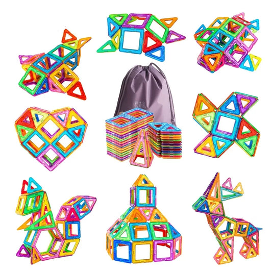 Magnetic Building Blocks Set for Kids (103 pcs) by HitMyNeed