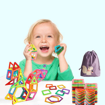 Magnetic Building Blocks Set for Kids (103 pcs) by HitMyNeed