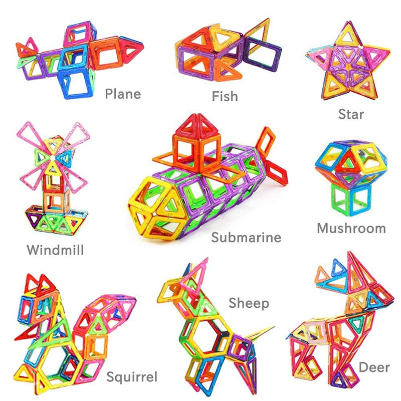 Magnetic Building Blocks Set for Kids (103 pcs) by HitMyNeed