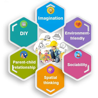 Magnetic Building Blocks Set for Kids (103 pcs) by HitMyNeed