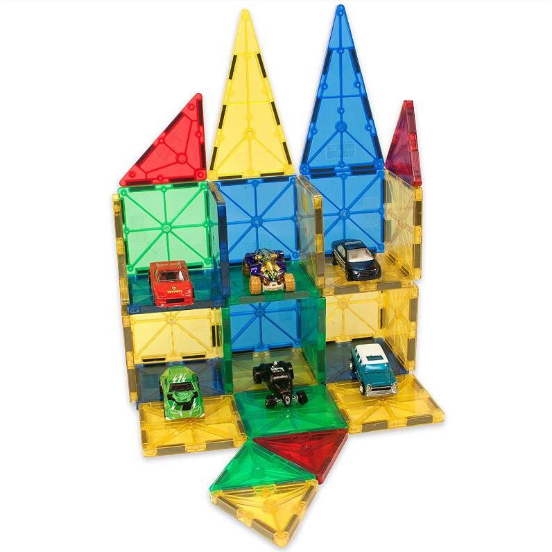 Magnetic Building Tiles Set for Kids, 32 Pieces by HitMyNeed