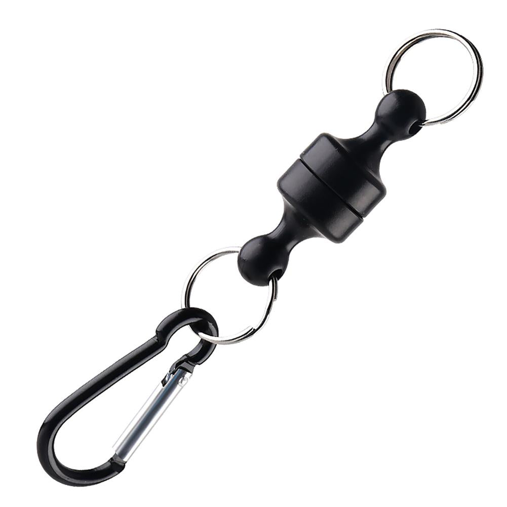 Magnetic Carabiner Clip for Outdoor and Fishing Gear black by HitMyNeed