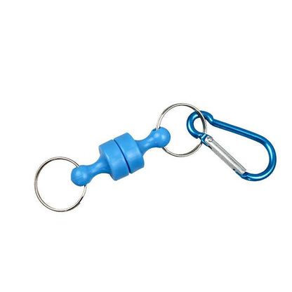 Magnetic Carabiner Clip for Outdoor and Fishing Gear blue by HitMyNeed