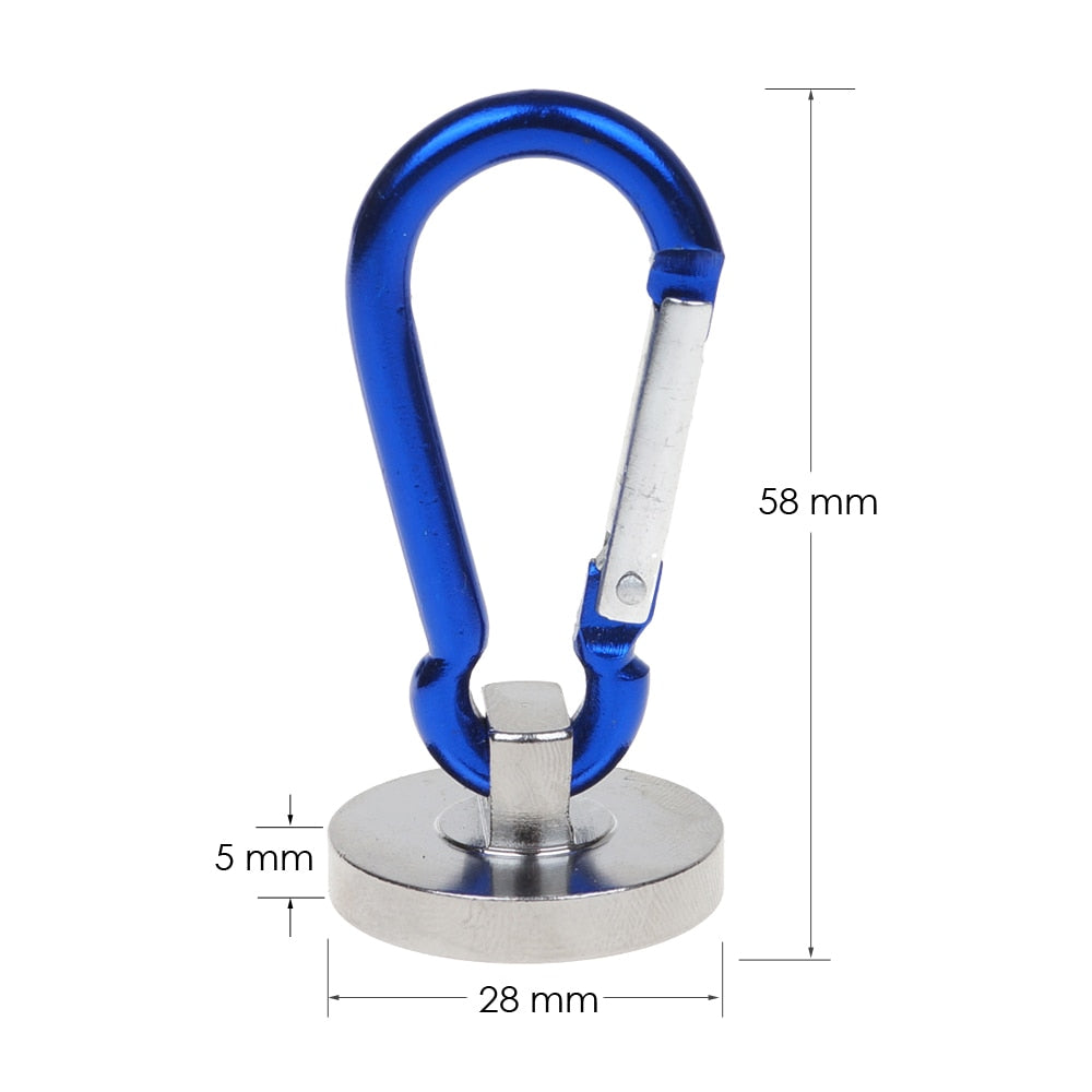 Magnetic Carabiner Hooks with Base (Set of 2) by HitMyNeed