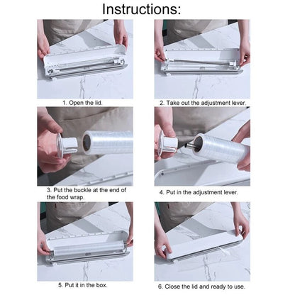Magnetic Cling Film Holder with Built‑In Cutter by HitMyNeed
