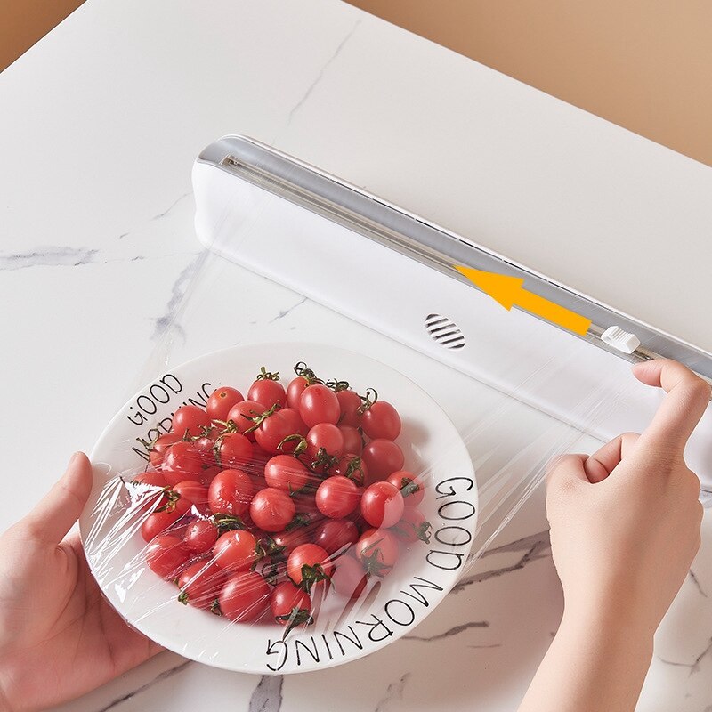 Magnetic Cling Film Holder with Built‑In Cutter by HitMyNeed