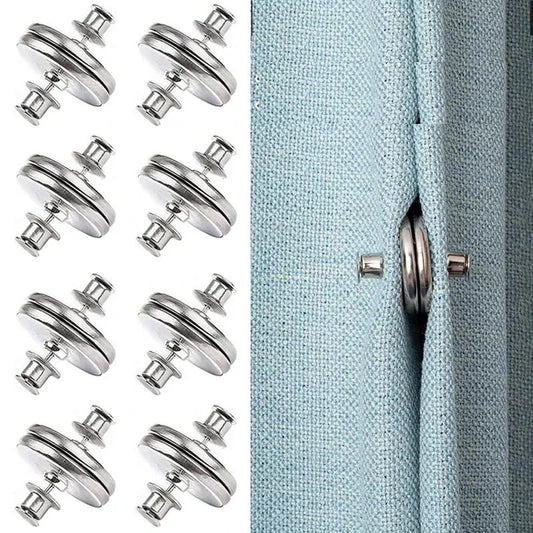 Magnetic Curtain Button Clips for Light Control 4-pairs20mm by HitMyNeed