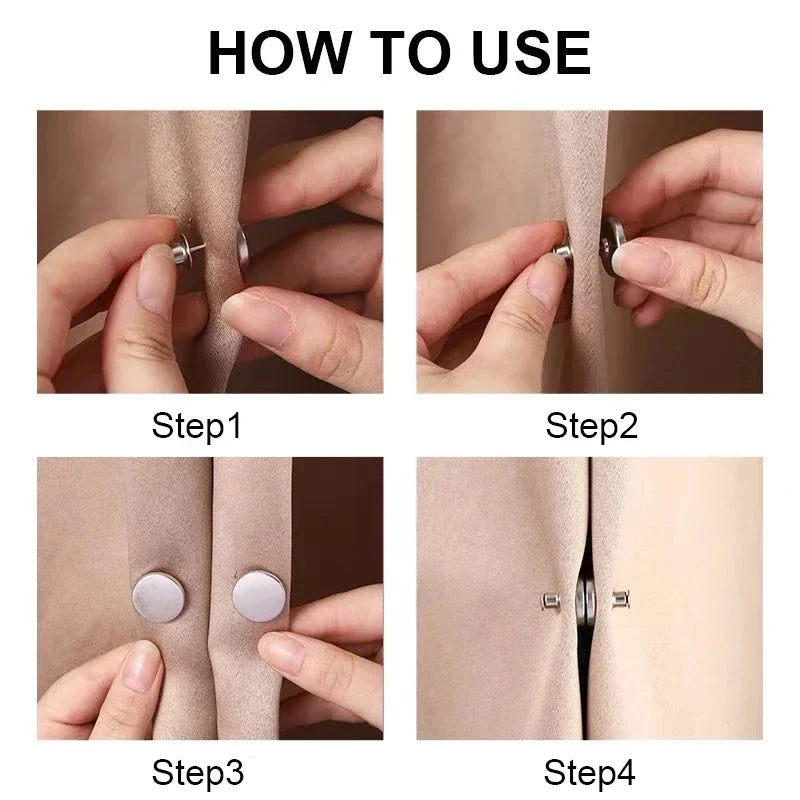 Magnetic Curtain Button Clips for Light Control by HitMyNeed