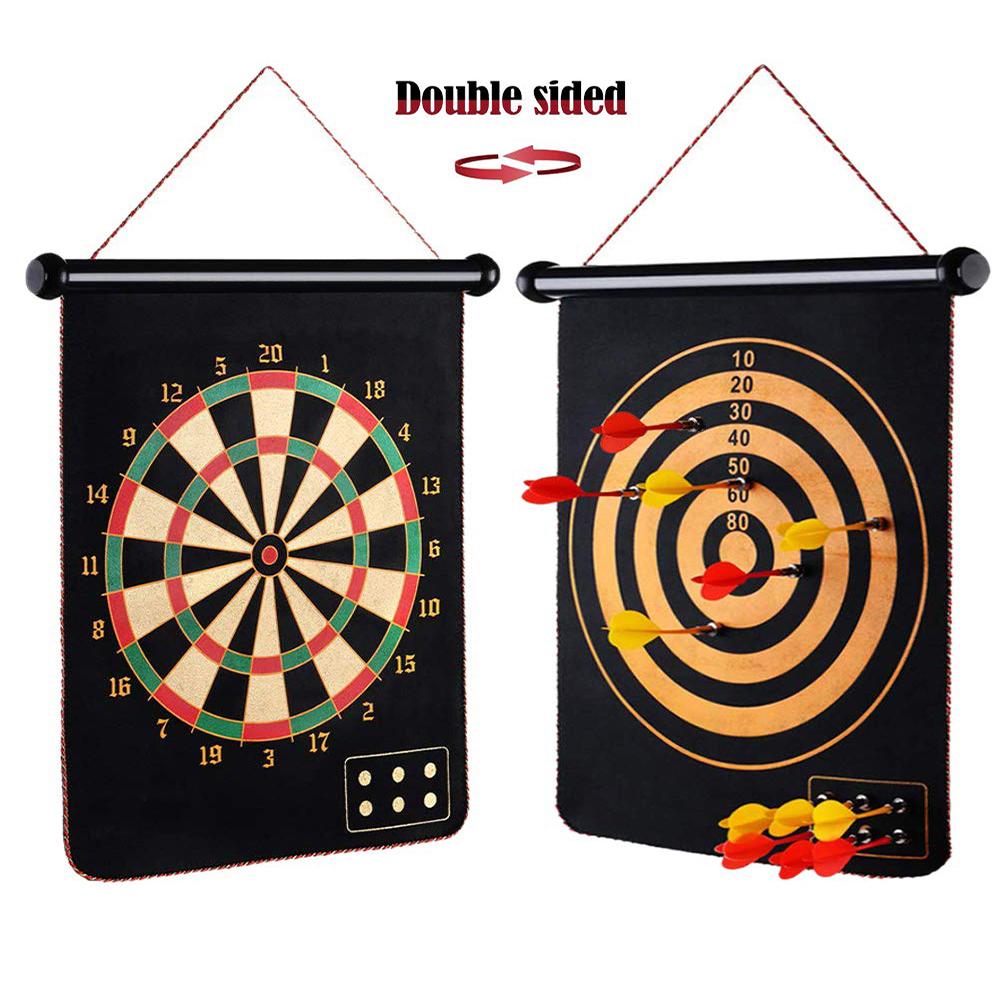Magnetic Dart Board Set with 6 Safe-Tip Darts by HitMyNeed