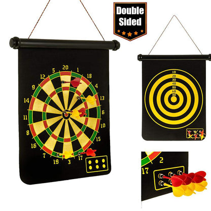 Magnetic Dart Board Set with 6 Safe-Tip Darts by HitMyNeed
