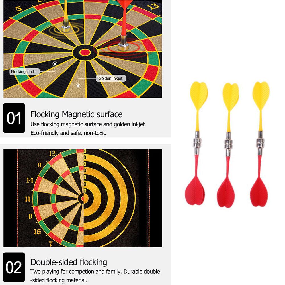Magnetic Dart Board Set with 6 Safe-Tip Darts by HitMyNeed