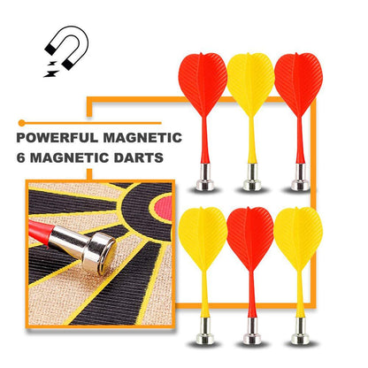 Magnetic Dart Board Set with 6 Safe-Tip Darts by HitMyNeed