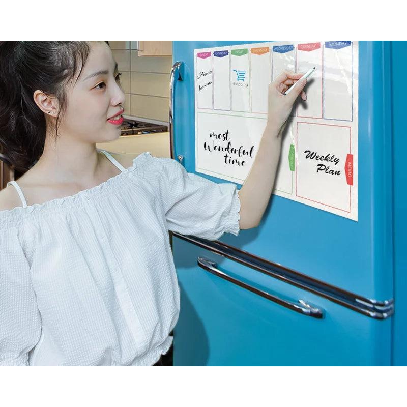 Magnetic Dry Erase Fridge Whiteboard with Accessories by HitMyNeed
